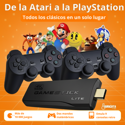 Mini Consola Retro | +2 mandos + Tarjeta SD con 10.000 juegos GRATIS