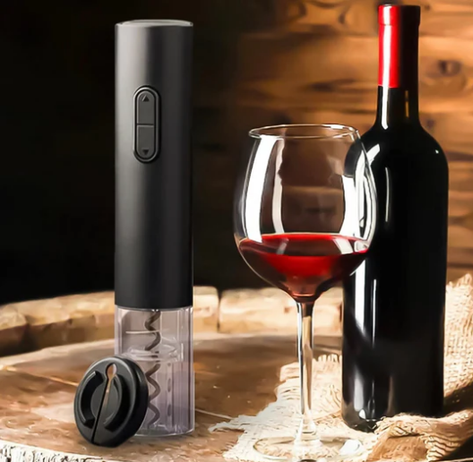 🍷 Abrelatas Eléctrico 4 en 1 con Sacacorchos Automático, Cortador, Vertedor y Tapón de Vacío 🍾