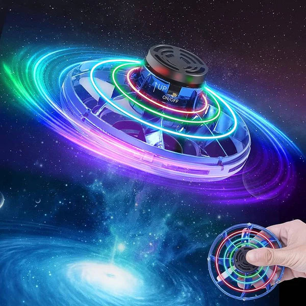 Mini OVNI con Luz Spinner con carga USB-Azul🛸